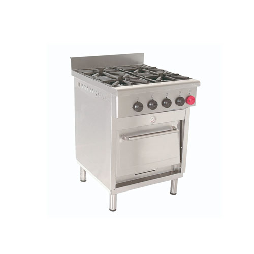 Cocina industrial 4 platos 1 horno Maigas