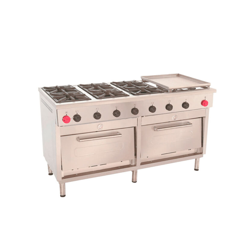 Cocina 6 platos, 2 hornos, churrasquera grande