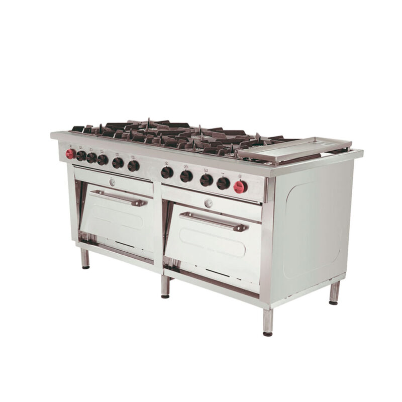 Cocina 8 platos, 2 hornos, con churrasquera